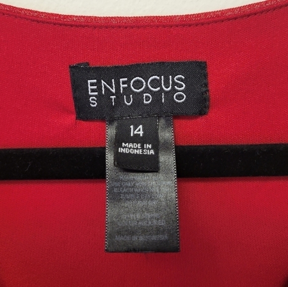 Enfocus Studio Bodycon Dress Red Black 14 - Picture 5 of 7